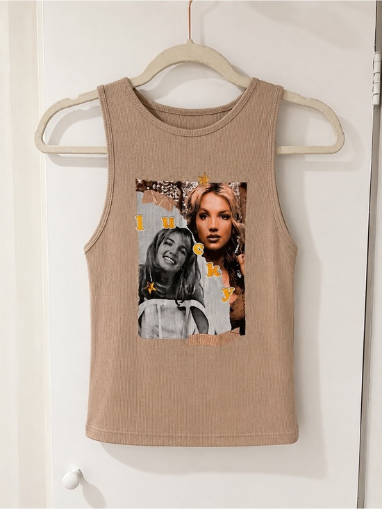 Britney Spears Tops - Britney Spears Ribbed Tank Top
